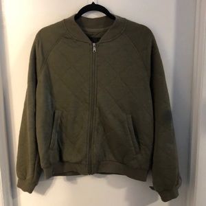 Sanctuary olive green quilted bomber jacket, XL